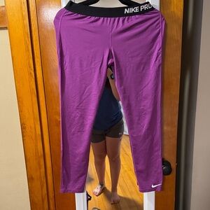Nike Pro Vivid Purple Leggings
